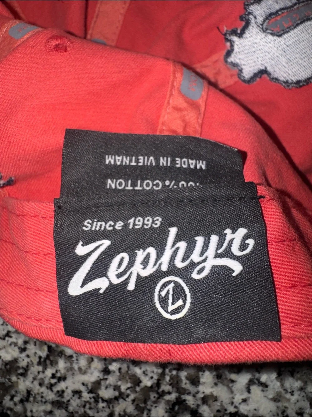 Zephyr Hat with Black Embroidered Logo